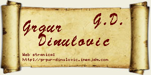 Grgur Dinulović vizit kartica